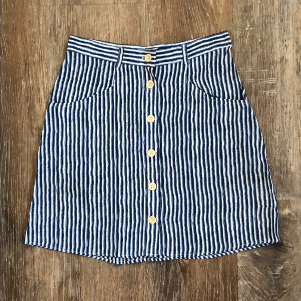 Striped button down UO mini skirt Size: 0